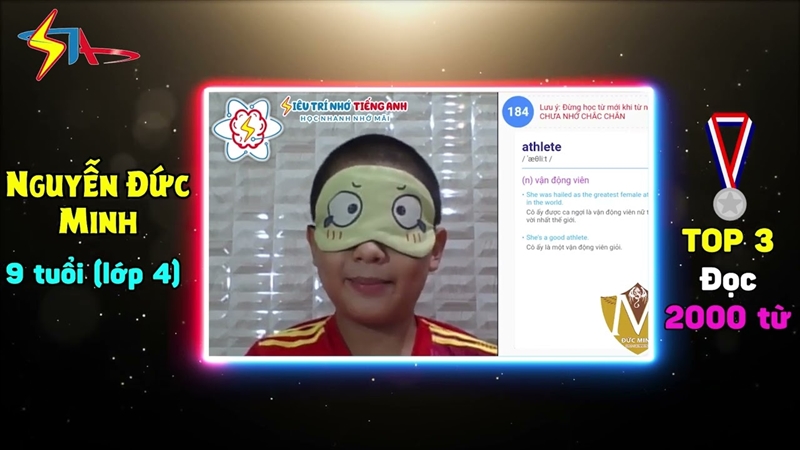 Đức Minh nhắm mắt đọc lại 2000 từ vựng đã học – Khả năng siêu trí nhớ đáng kinh ngạc!