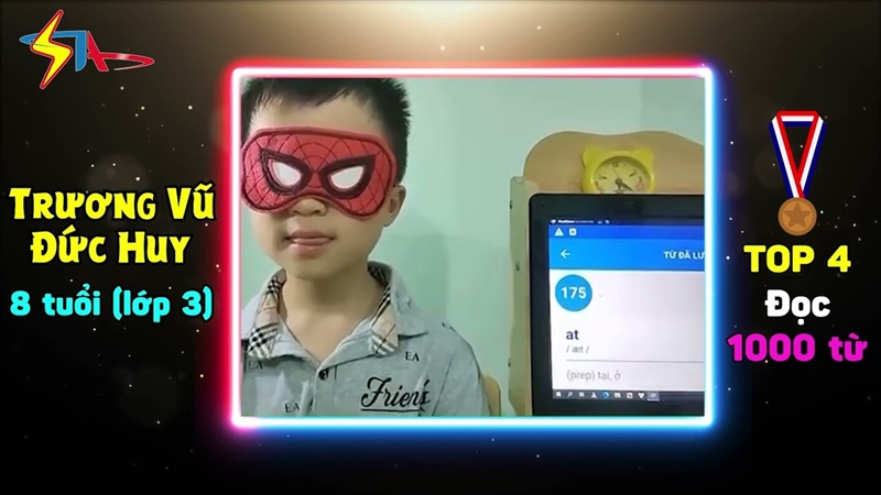 Đức Huy nhắm mắt đọc lại 1000 từ vựng - Thành quả từ siêu trí nhớ tiếng anh!