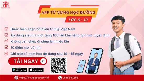 App từ vựng học đường