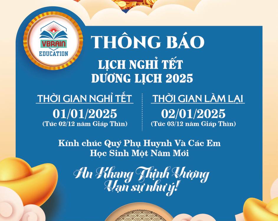 Thông báo nghỉ Tết Dương lịch 2025